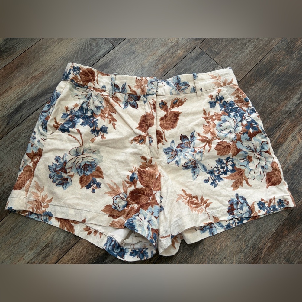 Abercrombie and Fitch Linen Blend Floral Shorts Sz M